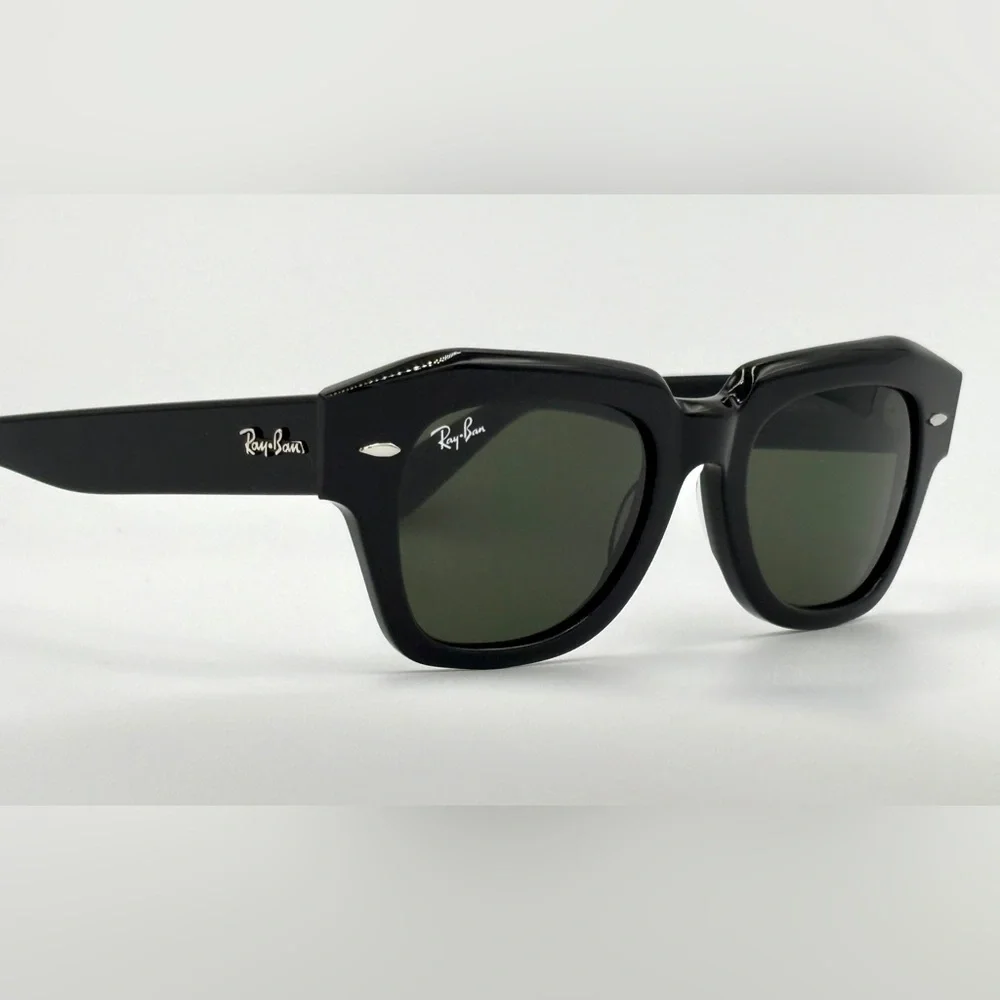 Ray-Ban State Street Sunglasses Black Frame Women’s Fashion Sunglasses RB2186 - Picture 2 of 11